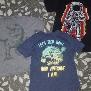 Lot of 3 boys graphic tee shirts
